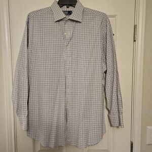 Polo Ralph Lauren Check Long Sleeve Shirt | Men’s 18 (34/35) | Navy & Purple